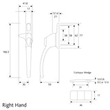 Charisma Cockspur Non Locking Window Handle Right Hand