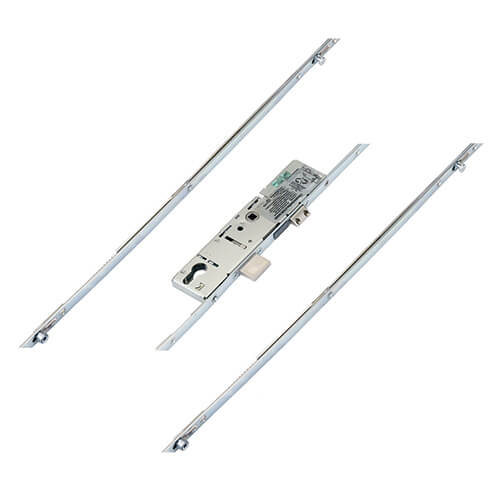 Latch Deadbolt 2 Rollers 2 Mushrooms Split Spindle Multipoint Door Lock - Option 1 (top roller to spindle = 730mm)