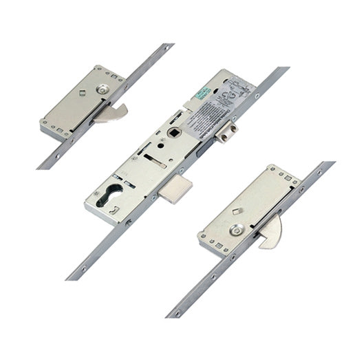 Latch Deadbolt 2 Large Hooks Split Spindle Multipoint Door Lock - Option 3 (top hook to spindle = 680mm)