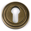Round Euro Escutcheon - Art Deco (LEAD TIME: 2-3 DAYS)