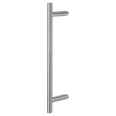 Cranked T Bar Pull Handle , Bolt Through Fixings For Glass Doors