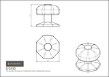 Octagonal Centre Door Knob