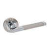 Foxtrot Lever Handle on Round Rose Door Furniture