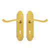 Regent Scroll Lever Handle on Plate Door Furniture