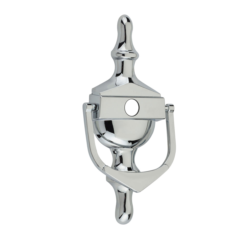 Decorative Urn Door Knocker With Spyhole