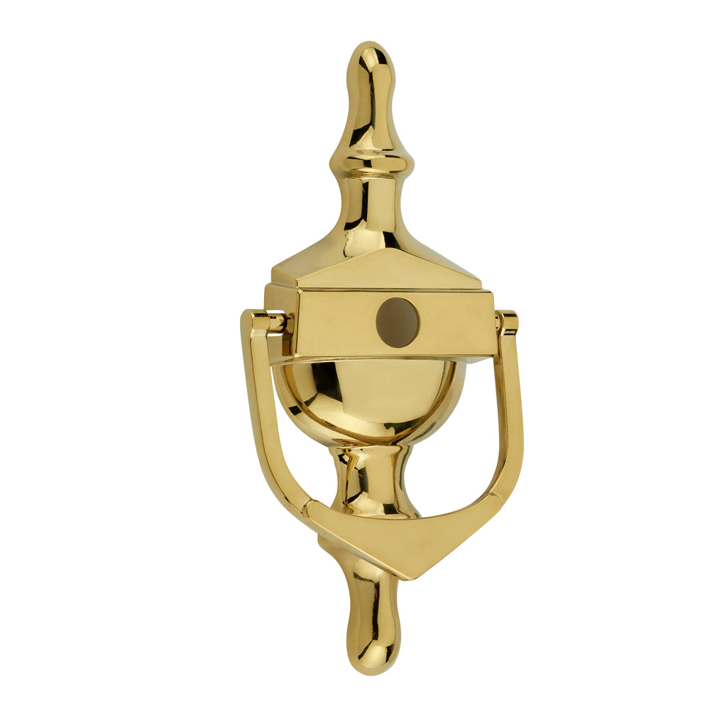 Decorative Urn Door Knocker With Spyhole