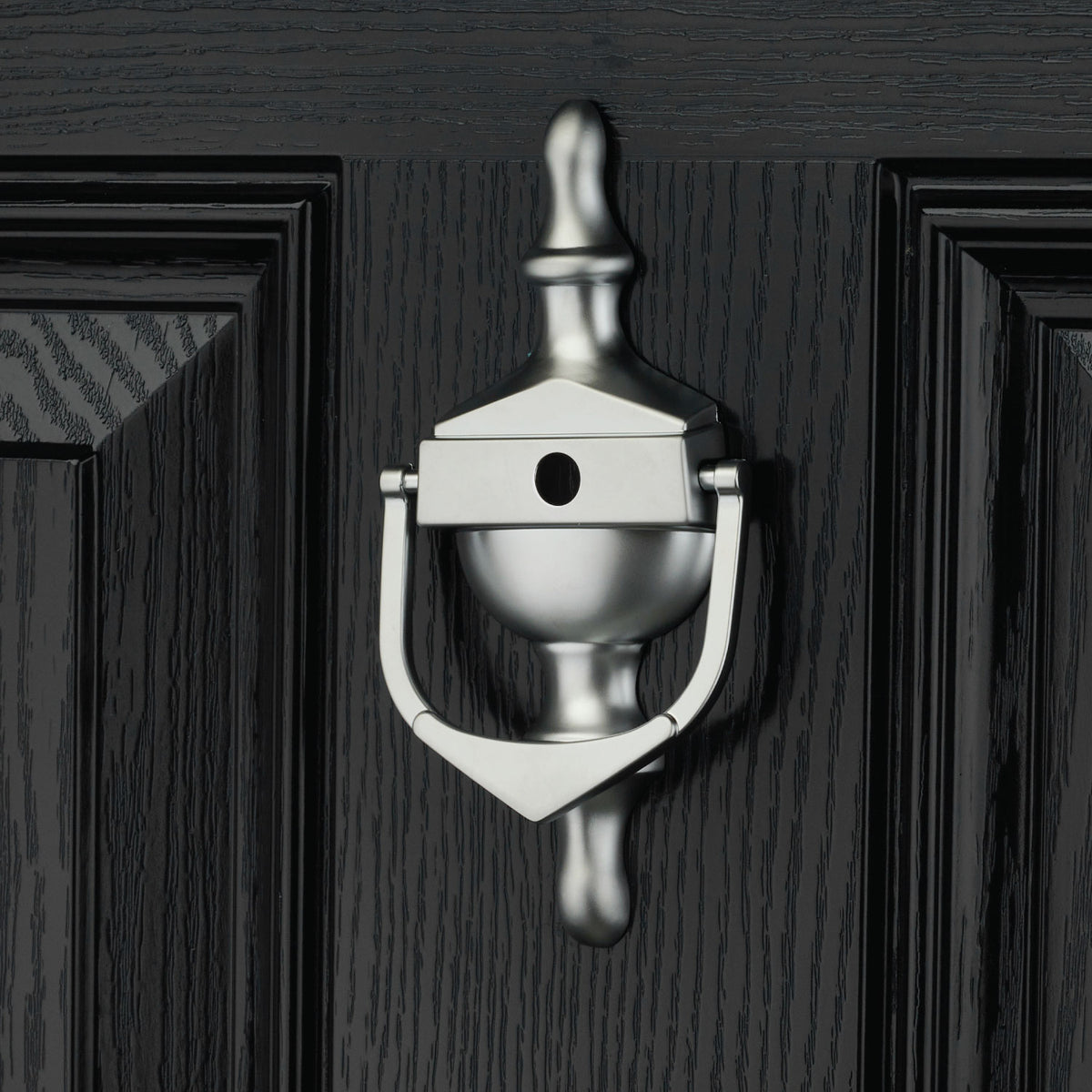 Decorative Urn Door Knocker With Spyhole