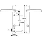 Pro Secure TS007 2* Lever Lever UPVC Multipoint Door Handles - 92mm PZ Sprung 122mm Screw Centres