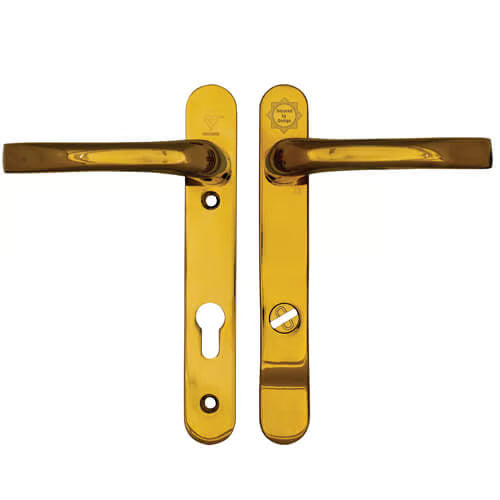 Pro Secure TS007 2* Lever Lever UPVC Multipoint Door Handles - 92mm PZ Sprung 122mm Screw Centres