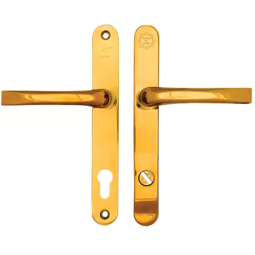 Pro Secure TS007 2* Lever Lever UPVC Multipoint Door Handles - 92mm PZ Sprung 212mm Screw Centres