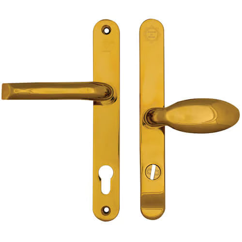Pro Secure TS007 2* Lever Moveable Pad UPVC Multipoint Door Handles - 92/62mm PZ Sprung 212mm Screw Centres