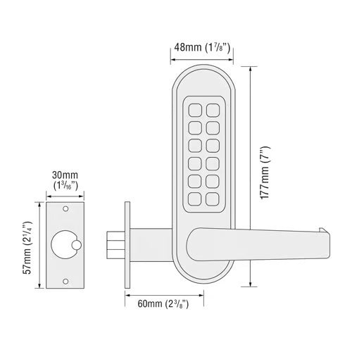 L510 & CL515 Marine Tubular Mortice Latch