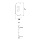 316 Stainless Steel Door Escutcheon Oval