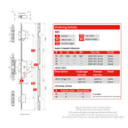2 Hook Euro Cylinder Aluminium Trim Multi Point Door Lock