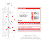 3 Hook 2 Roller Invincible Cylinder Multi Point Door Lock