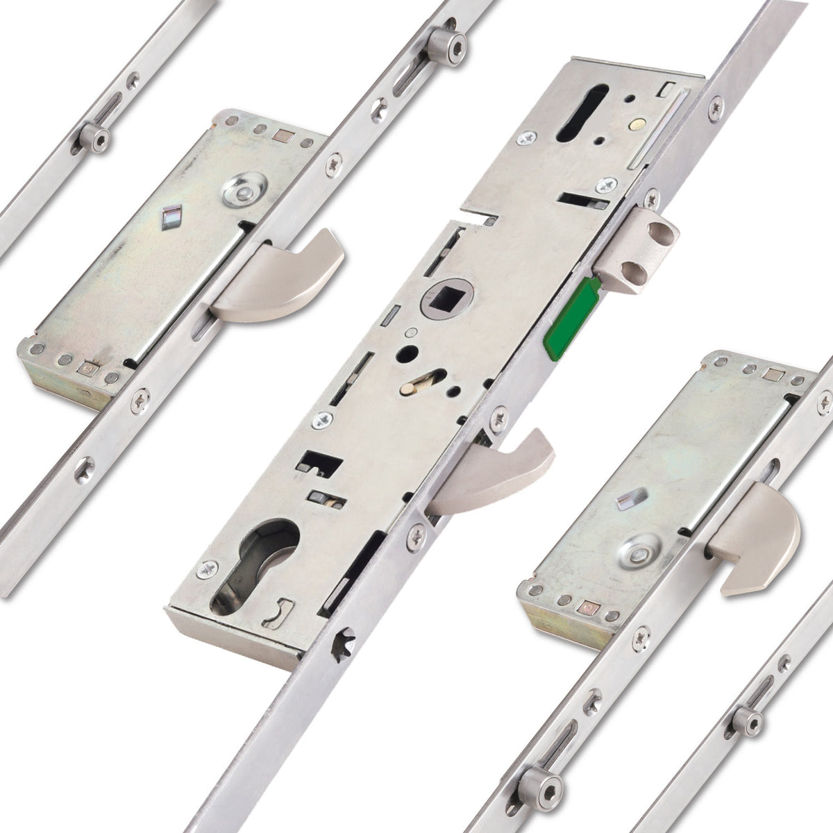 3 Hook 4 Roller Euro Cylinder Multi Point Door Lock - 8000 Series
