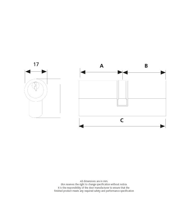 5 Pin Euro Profile Double Door Cylinder