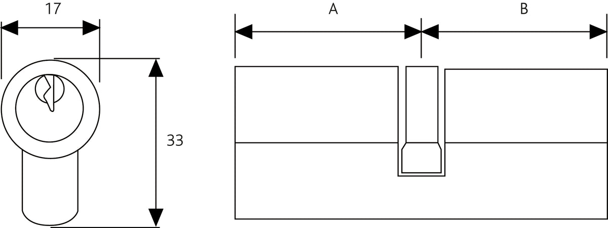 6 Pin Economy Euro Profile Double Door Cylinder