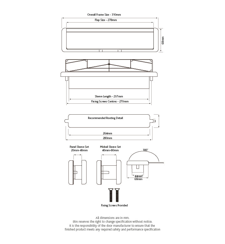 Nu Mail Edge Door Letterplate