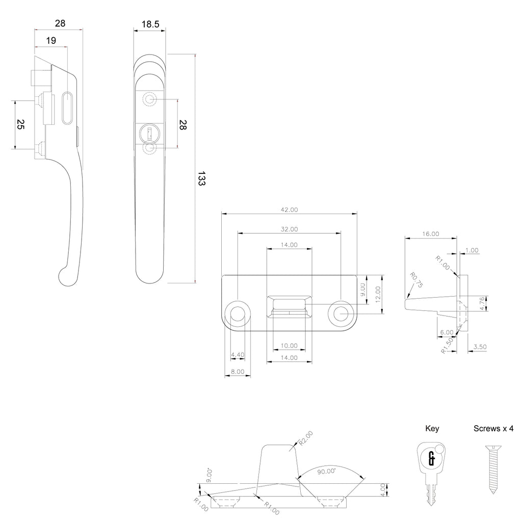 Craftsman Fastener Locking Window Handle