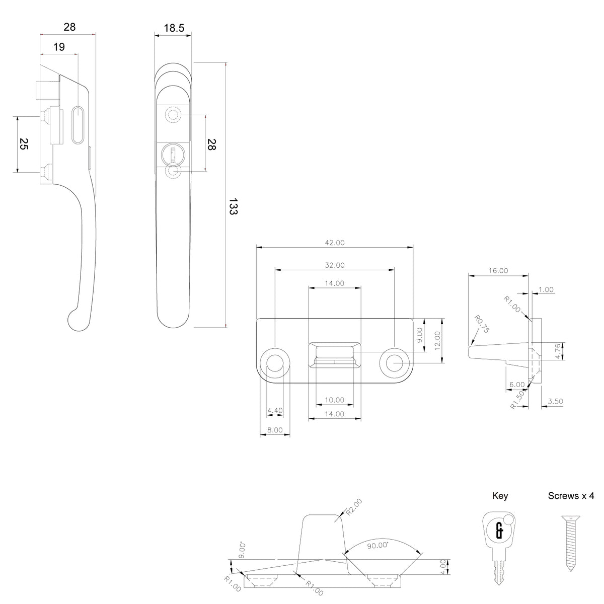 Craftsman Fastener Locking Window Handle