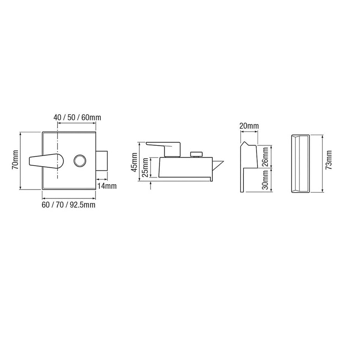 1028 Non Deadlocking Nightlatch