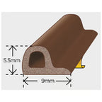 P Strip Self Adhesive EPDM Rubber