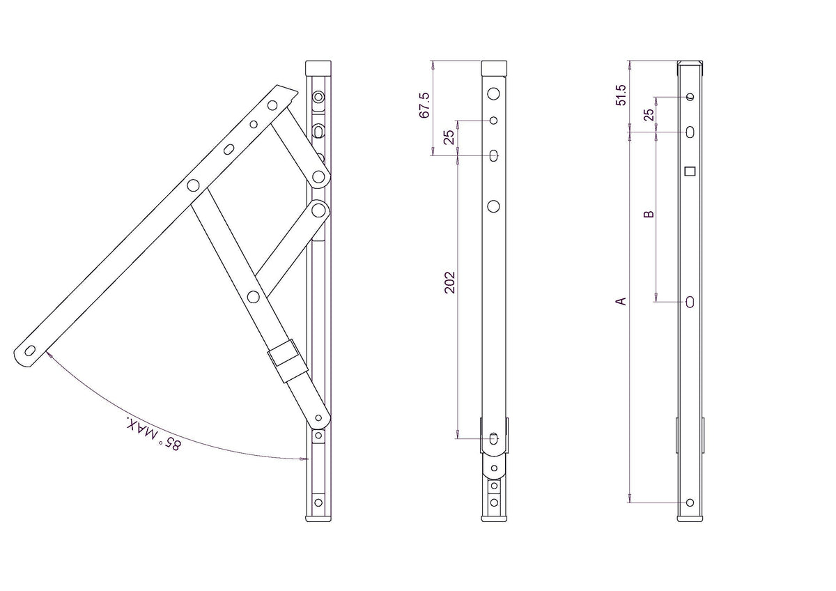 Reflex Egress and Easy Clean Friction Stay, Side Hung