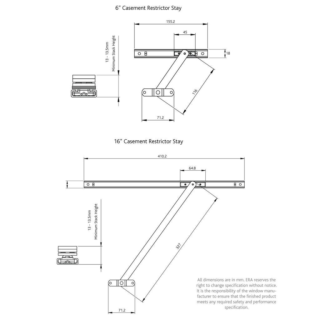 Casement Restrictor Stay