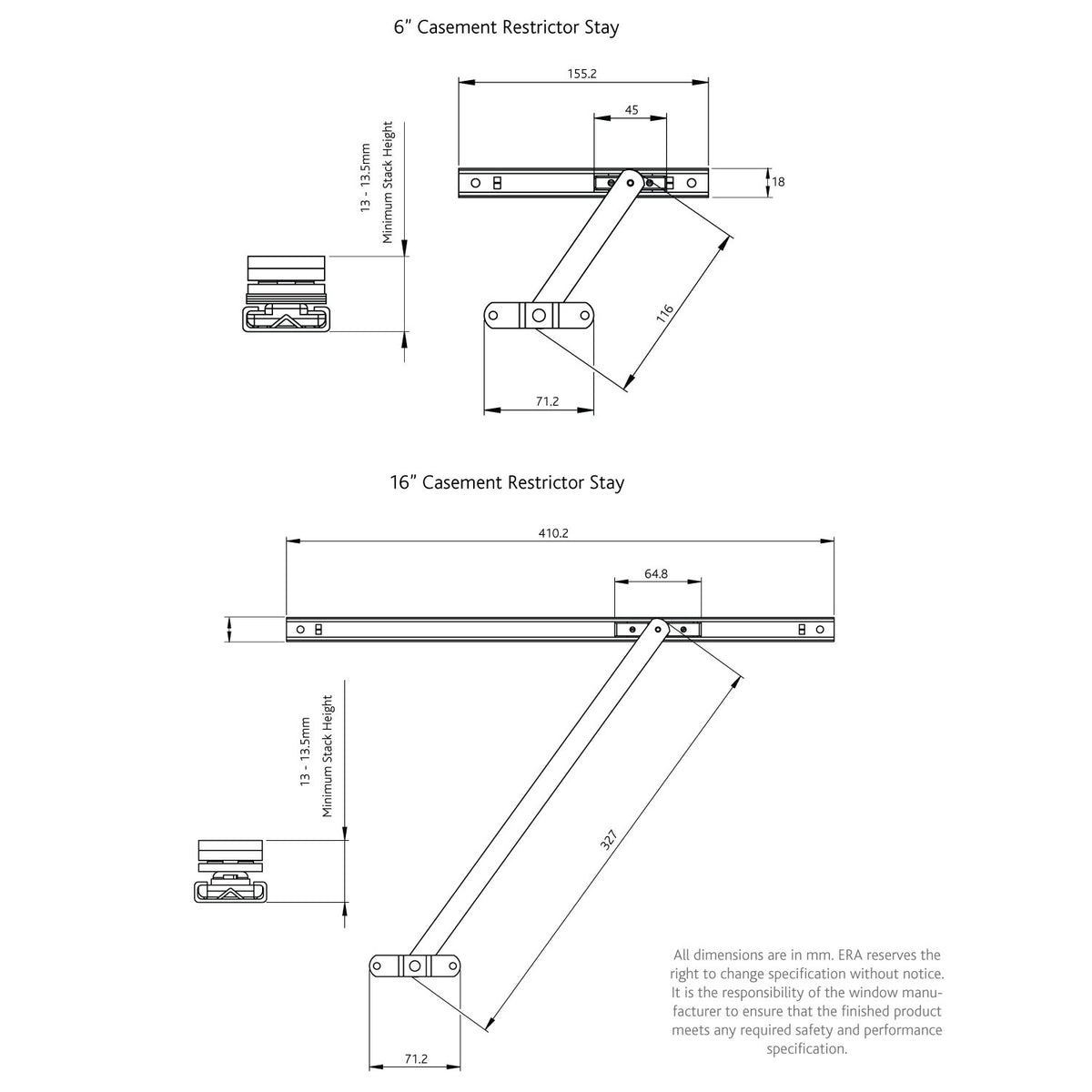 Casement Restrictor Stay