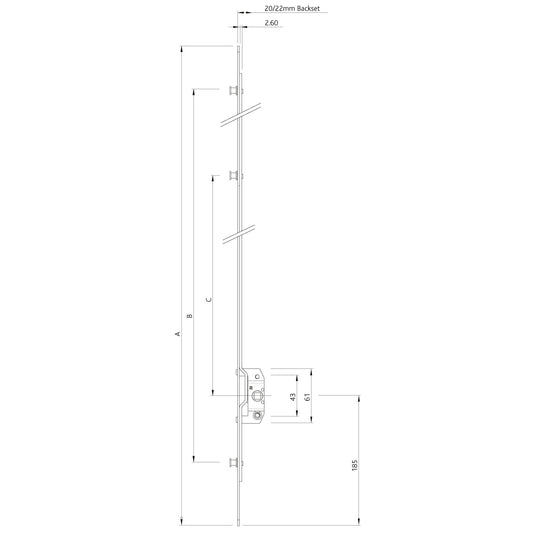 Espagnolette Bar Easy Reach Window Lock