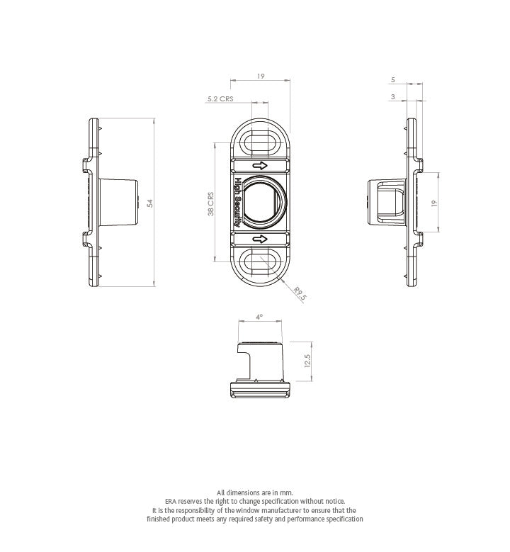 ERA Extreme Hinge Bolt Keeps