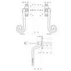 Monkey Tail Window Handle Left Hand