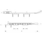 Tear Drop Operating Window Stay Bar, 54mm