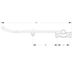 Tear Drop Dummy Window Stay Bar, 54mm