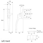 Charisma Cockspur Non Locking Window Handle Left Hand