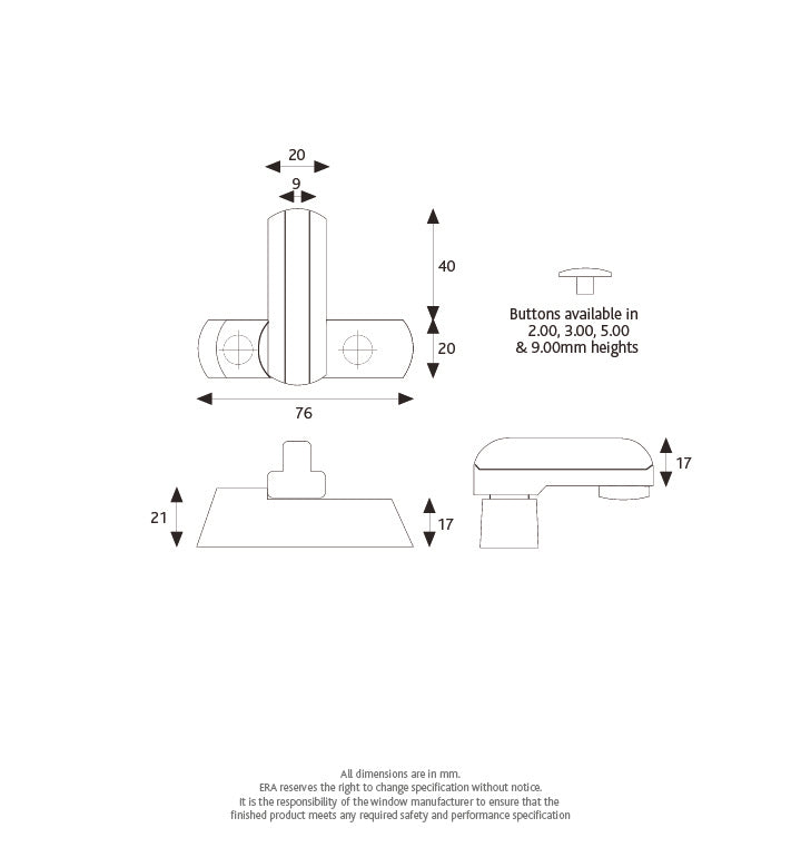 Sash Jammer for PVCu Windows Lockable, White