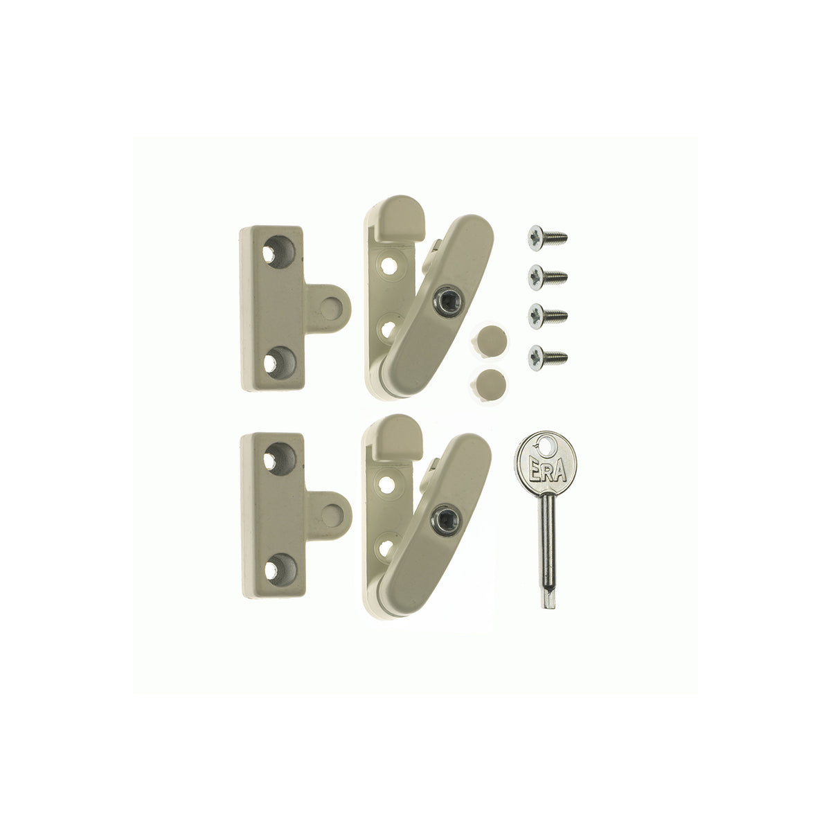 Swinglock for Metal Windows, White, Clam