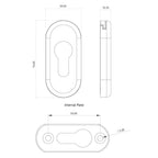 Architectural Oval Cylinder Escutcheon