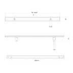 Stainless Steel Flat Inline Bar Door Handle
