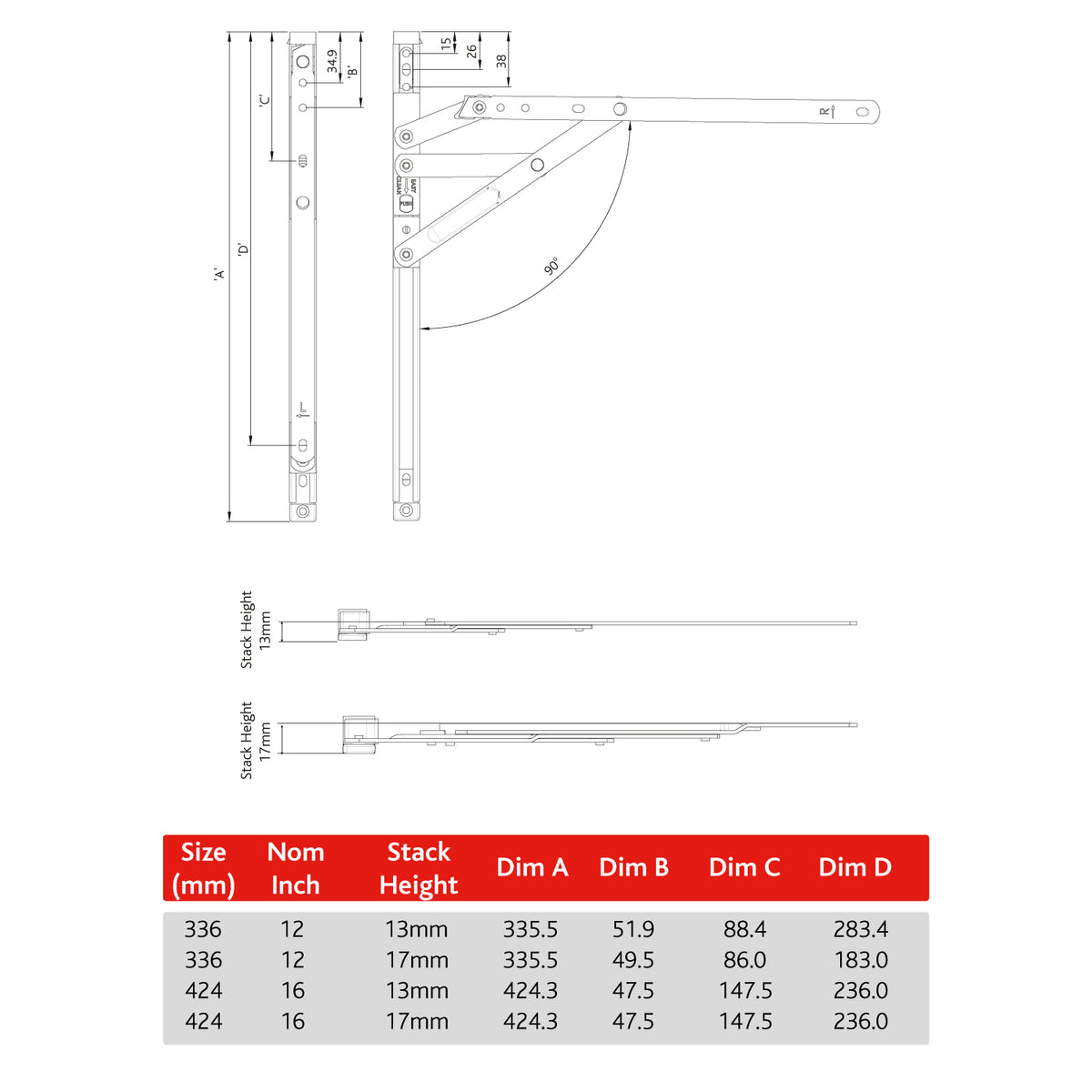 Horizon Egress Easy Clean Friction Stay
