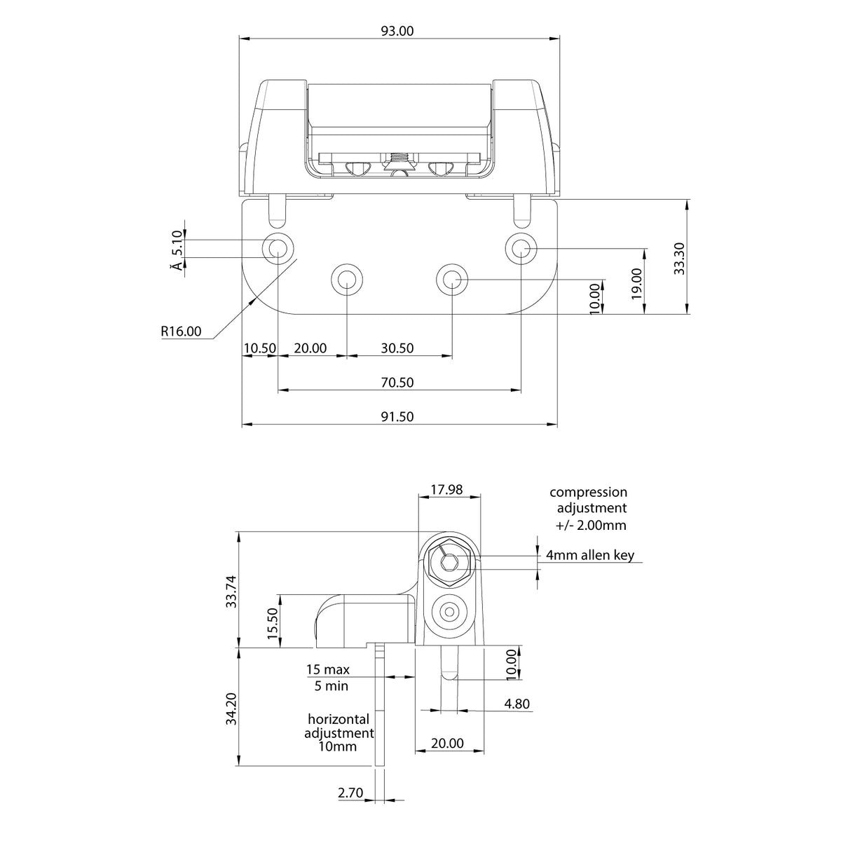 Haven Heavy Duty Door Hinge