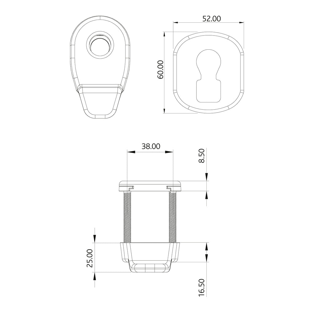 Heritage Invincible Cylinder Pull and Escutcheon