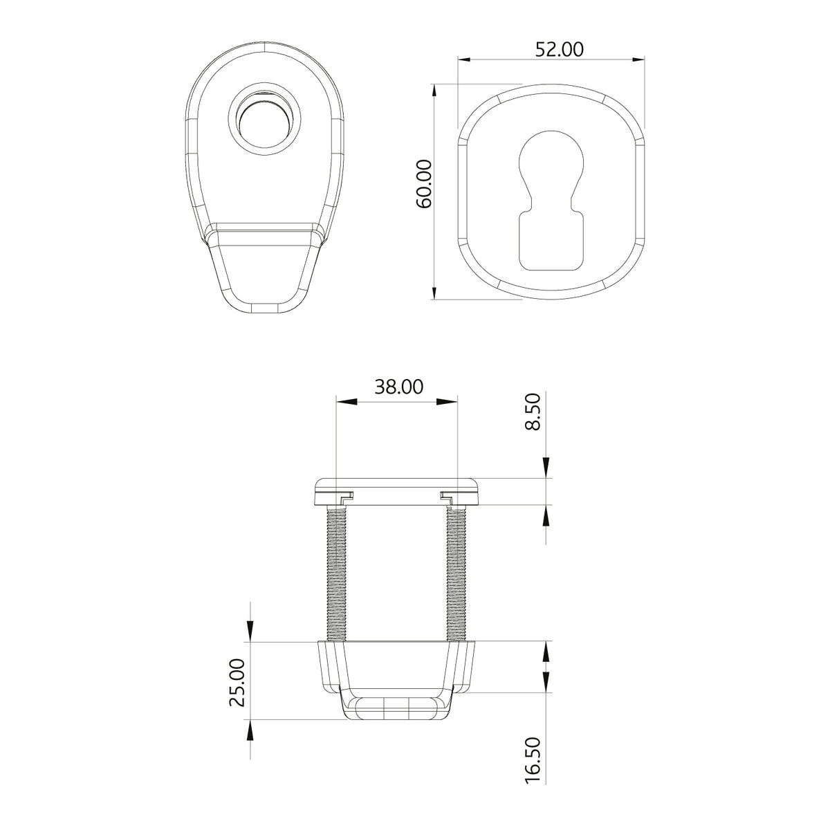 Heritage Invincible Cylinder Pull and Escutcheon