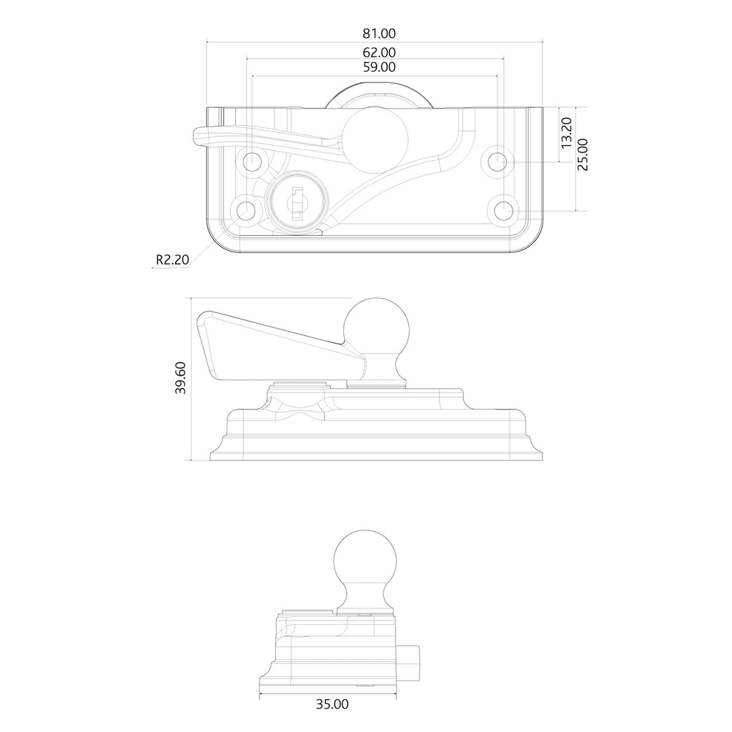High Security Architectural Cam Lock