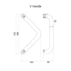 316 Stainless Steel V Shape Bar Door Handle