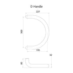 316 Stainless Steel D Shape Bar Door Handle