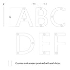 S Series 316 Stainless Steel Door Letters