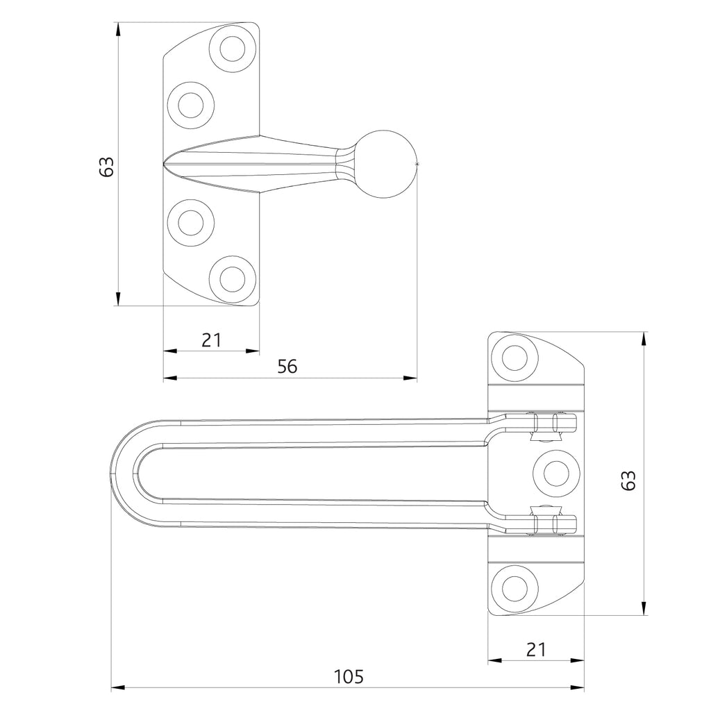 Heavy Duty TS003 Door Bar Restrictor