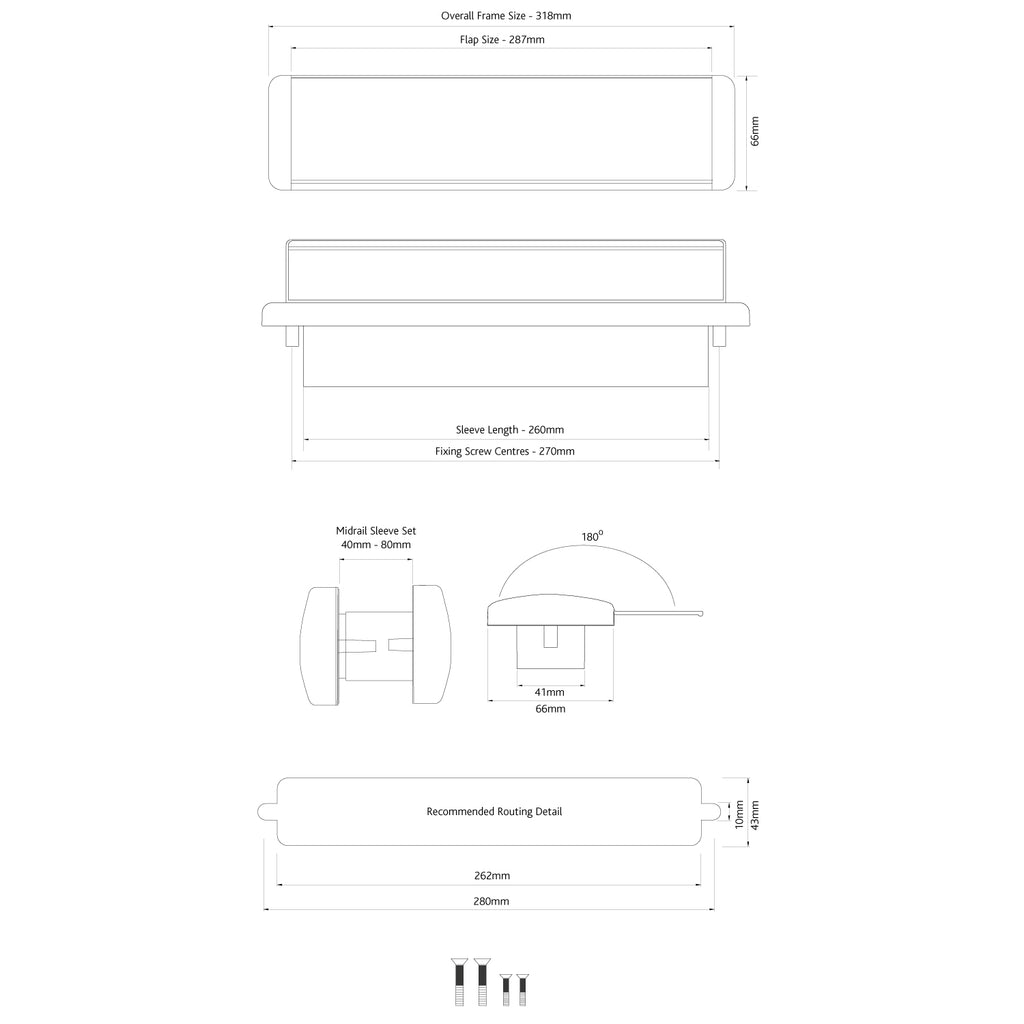 316 Stainless Steel Letterplate